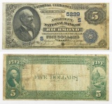 1882 $5 National Currency Note - Richmond, Virginia.