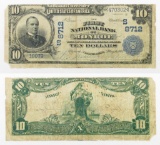 1902 $10 National Currency Note - Monroe, North Carolina.