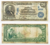 1902 $20 National Currency Note - Charleston, South Carolina.