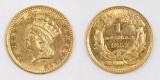 1857 P Ty. 3 $1.00 Indian Princess Gold.