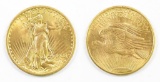 1908 P No Motto $20 Saint Gaudens Gold Piece.