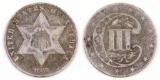 1860 Three Cent Piece Silver.