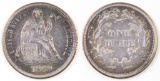 1869 P Seated Liberty Silver Dime.