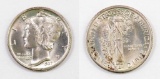 1937 S Mercury Silver Dime.