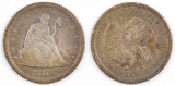 1875 S Twenty Cent Silver Piece.