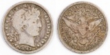 1897 S Barber Silver Quarter.