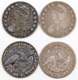 Group of (2) Capped Bust Silver Half Dollars.