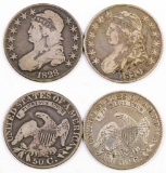 Group of (2) Capped Bust Silver Half Dollars.