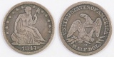 1847 O Seated Liberty Silver Half Dollar.