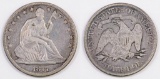 1877 P Seated Liberty Silver Half Dollar.