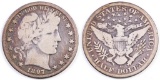 1897 O Barber Silver Half Dollar.