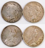 Group of (2) Peace Silver Dollars.