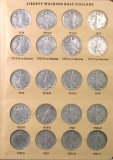 Group of (75) Walking Liberty Silver Half Dollars 1916 - 1947 D with extras.