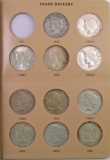 Group of (17) Peace Silver Dollars in Dansco Album 7175..