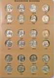 Group of (24) Washington Silver Quarters.