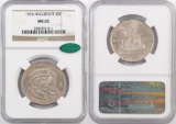 1924 Huguenot Commemorative Silver Half Dollar (NGC) MS65 with CAC.