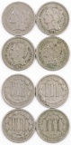 Group of (4) Three Cent Piece Nickels..