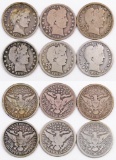 Group of (6) Barber Silver Quarters.