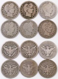 Group of (6) Barber Silver Quarters.