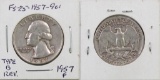 1957 Washington Silver Quarter.