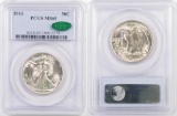 1943 P Walking Liberty Silver Half Dollar (PCGS) MS65 with CAC.