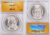 1882 CC Morgan Silver Dollar (ANACS) MS63.