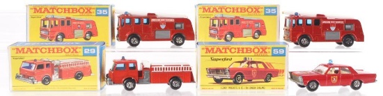 Group of 4 Matchbox Superfast Die-Cast Vehicle with Original Boxes