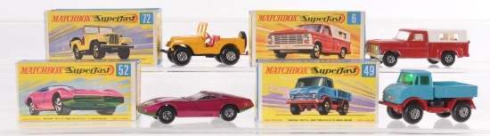 Group of 4 Matchbox Superfast Die-Cast Vehicle with Original Boxes