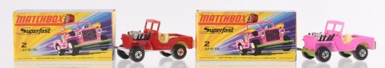 Group of 2 Matchbox Superfast Die-Cast Vehicles with Original Boxes