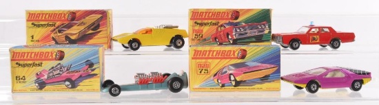 Group of 4 Matchbox Superfast Die-Cast Vehicle with Original Boxes