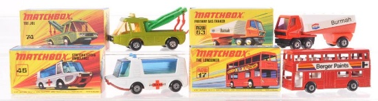 Group of 4 Matchbox Superfast Die-Cast Vehicle with Original Boxes