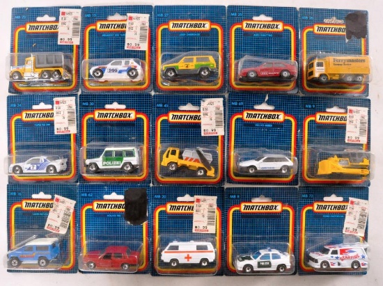 Group of 15 Matchbox Die-Cast Vehicles in Original Packaging