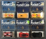 Group of 6 Tomy Pocket Cars Die-Cast Vehicles in Original Packaging