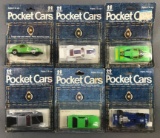 Group of 6 Tomy Pocket Cars Die-Cast Vehicles in Original Packaging