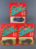 Group of 3 Mattel Speed Machines Z-Whiz Die-Cast Vehicles in Original Packaging