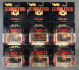 Group of 6 Hot Wheels Demolition Man Buick Wildcat Die-Cast Vehicles in Original Packaging