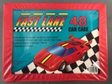 Fast Lane 48 Car Collector Case with 40 Hot Wheels Die-Cast Vehicles in Original Packaging
