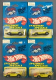 Group of 4 Hot Wheels Speedway Specials No. 9208 Steam Roller Die-Cast Vehicles in Original