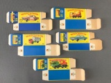 Group of 5 Matchbox E Type Boxes