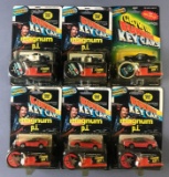 Group of 6 Kidco Burnin Key Cars Magnum P.I. Die-Cast Vehicles in Original Packaging