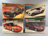 Group of 4 Scale Model Car Kits In Original Boxes