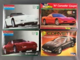 Group of 4 Modern Corvette Scale Model Kits