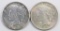 Group of (2) Peace Silver Dollars.