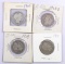 Group of (4) Barber Silver Quarters.