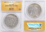 1927 D Peace Silver Dollar (ANACS) AU53 details.