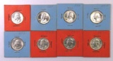 Group of (8) Washington Silver Quarters.