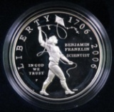 2006 P Benjamin Franklin Scientist Commemorative Silver Dollar Proof.