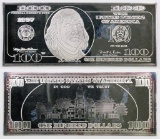 1997 The Washington Mint 4oz. Franklin .999 Fine Silver Ingot.