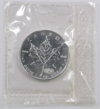 2000 $5 Canada Silver Maple Leaf Millenium Privy One Ounce .9999 Fine Silver