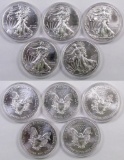 Group of (5) 2014 American Silver Eagles 1oz. .999 Silver.